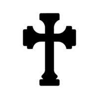 A cross is shown in black on a white background vector
