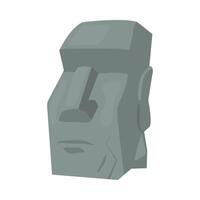 An easter island statue with a face vector