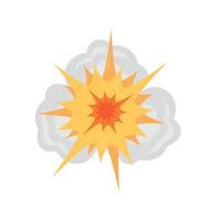 A cartoon explosion icon on a white background vector