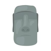 An easter island statue with a face vector