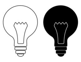 Light bulb business icon in simple style. Light bulb silhouette. Idea, goal, business, digital content. Light bulb graphic symbol for print and design vector