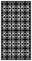 a black and white rug with a pattern of the cross stitched in white. vector