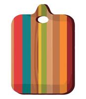 Cutting board with colorful stripes vector