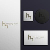 logo icon design letter H and M shape modern creative staircase combination simple elegant eps 10 vector