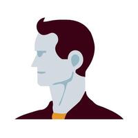 A man's profile in a flat style vector