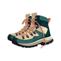 A pair of hiking boots on a white background vector