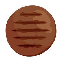 A brown cookie with a hole in the middle vector