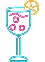 A drink with a lemon slice in it vector