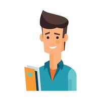 A man with a book in his hand vector