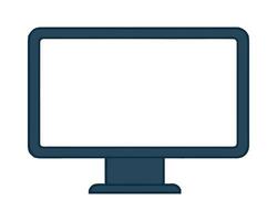 Computer monitor icon illustration vector