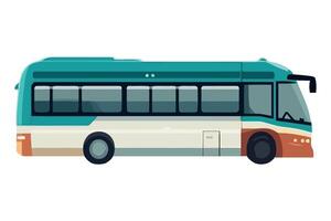 A flat illustration of a bus on a white background vector