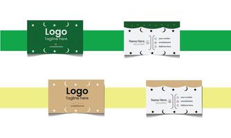 ramadan business card design template vector