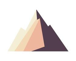 A mountain with a triangle shape on it vector