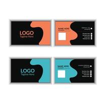 corporate business card design template vector