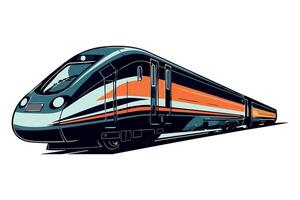 A cartoon train on a white background vector