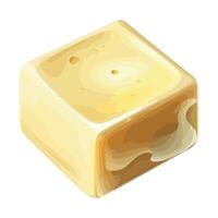 A block of cheese on a white background vector