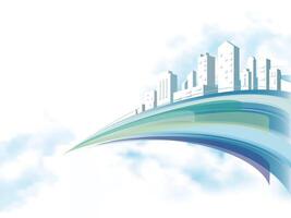 The shape graphic flit under the city express efficient and cleaning and advanced city illustration EPS 10 vector