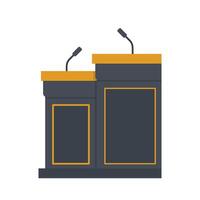 Courtroom and Judge Desk icon Law and justice icons set elements Flat vector