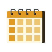 Calendar icon isolated on white background for your web and mobile app design, Calendar logo concept vector