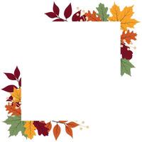 Autumn frame with space for text. vector