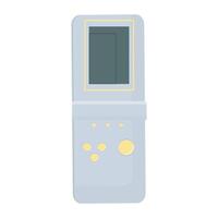 Tetris retro game console. Flat illustration isolated on white background vector