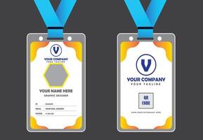 Modern id card design template vector