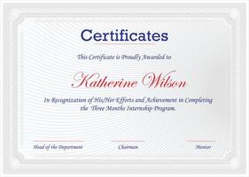 certificate of completion template vector