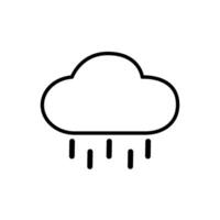 Raining cloud icon design on white background. vector