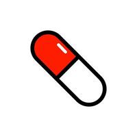 Pill icon isolated on white background. vector
