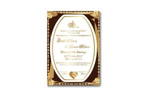 Luxury Nikkah Certificate template A4 size Design vector