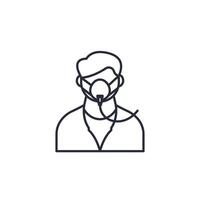 oxygen mask icon illustration. oxygen mask symbol isolated on white background vector