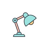 lamp icon illustration. lamp symbol isolated on white background vector