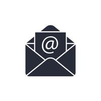 Email icon illustration. Email symbol isolated on white background vector