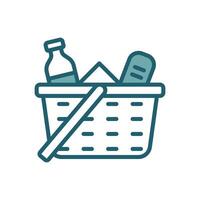 picnic basket icon design template simple and clean vector