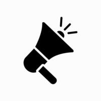 Megaphone icon. Loudspeaker flat icon for marketing advertising distribution concept vector