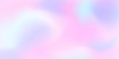 Abstract holographic pastel pale blue light pink lavender gradient background for web header, banner design. Cute hologram backdrop, smooth texture vector