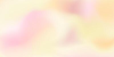 Holographic pastel soft pink yellow peachy orange warm gradient background for web header, banner design. Cute hologram backdrop, smooth texture paper vector