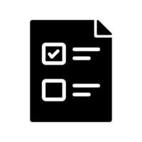 Check list icon . Todo list task solid black flat symbol icon. EPS 10 vector