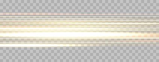 Speed rays, velocity light neon flow, zoom in motion effect, gold glow speed lines, colorful light trails, stripes. vector