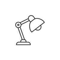 lamp icon illustration. lamp symbol isolated on white background vector