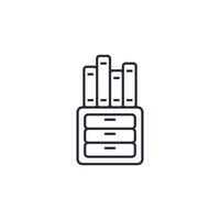 File cabinet icon illustration. File cabinet symbol isolated on white background vector