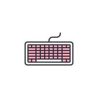 keyboard icon illustration. keyboard symbol isolated on white background vector