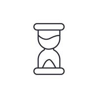 timer icon illustration. timer symbol isolated on white background vector