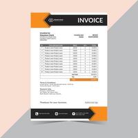 Innovative Modern Creative and Minimal Business Invoice Layout vector