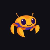Creative Cartoon Crab robot Logo for Technology and Business vector