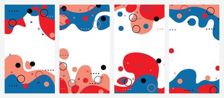 Abstract modern template set background. vector