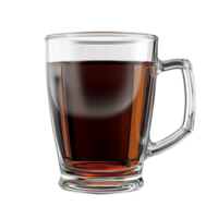 Glass Cup of Coffee on Transparent Background AI-Generative png