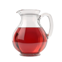 Glass Pitcher with Red Liquid AI-Generative png