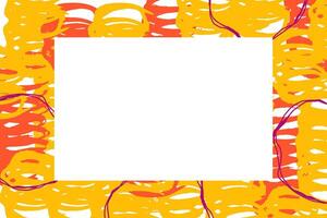 bright yellow abstract frame with empty space in the middle, summer, holiday background for posters, banners, invitations design vector