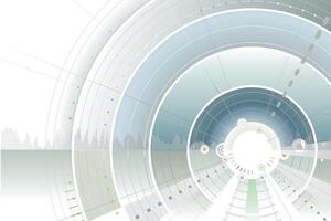 Abstract gate circle patterns technology background concept vector